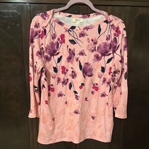 Style & Co pink floral top